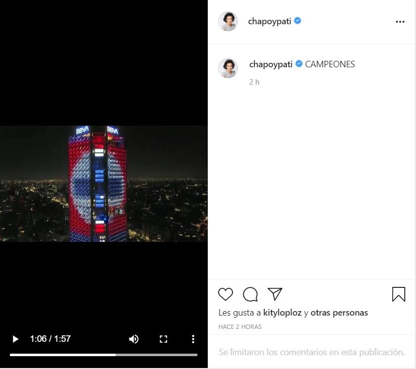 En sus redes sociales, Pati Chapoy felicitó al Cruz Azul por su triunfo