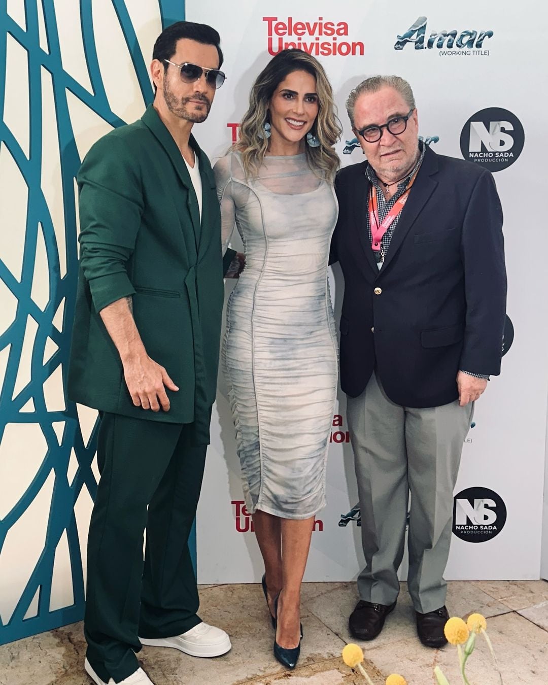 David Zepeda, Eva Cedeño y el productor Ignacio Sada