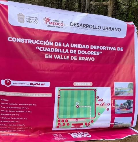Michelle Núñez Ponce construirá unidad deportiva en Valle de Bravo
