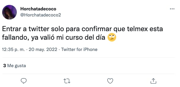 Usuario de Twitter se queja de fallas de Internet de Telmex