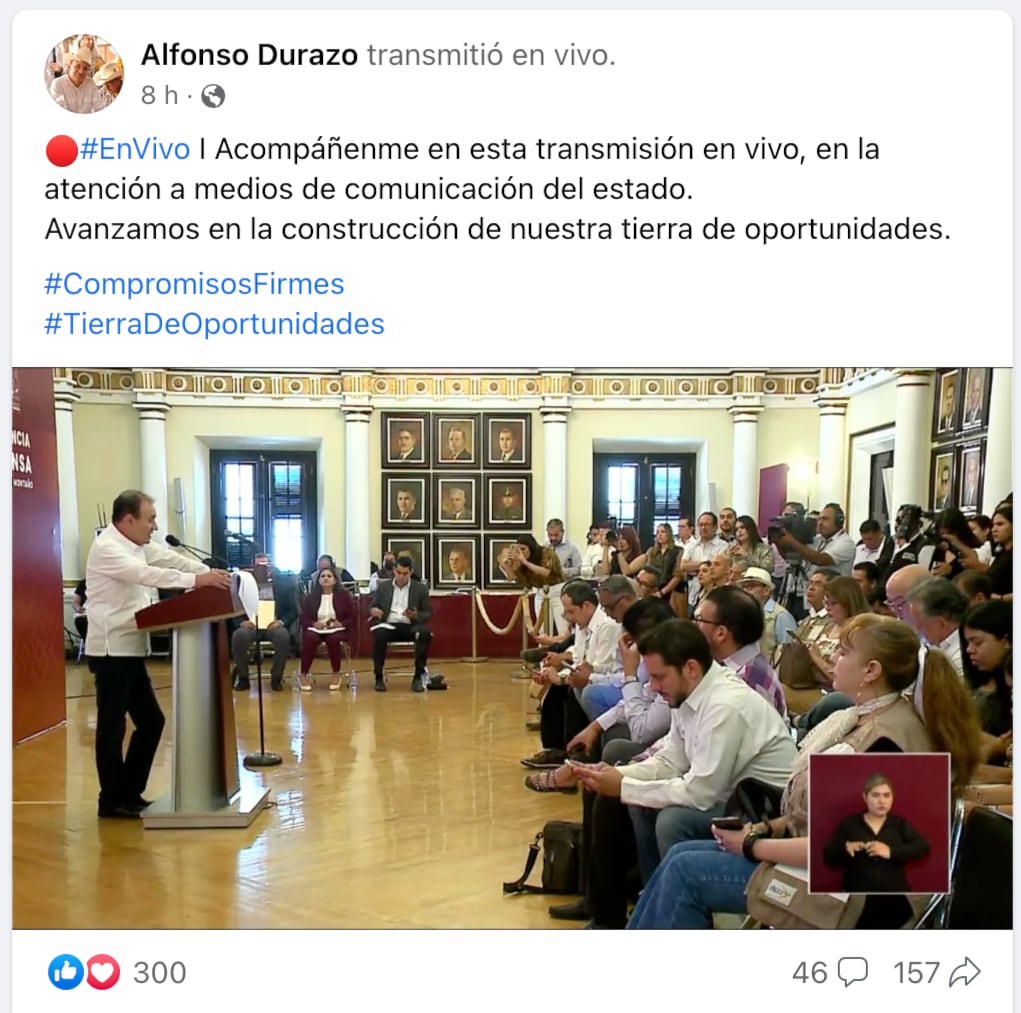 Conferencia de prensa de Alfonso Durazo