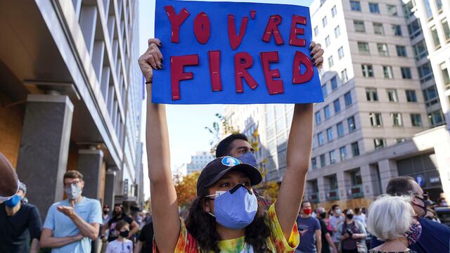 Júbilo por la derrota de Trump