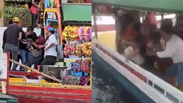 La pelea campal en trajineras de Xochimilco