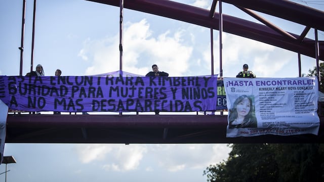 Bloqueo en Periférico Norte por la desaparición de Kimberly Moya.