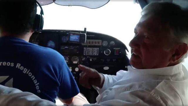 AMLO vuela a Nayarit en avioneta