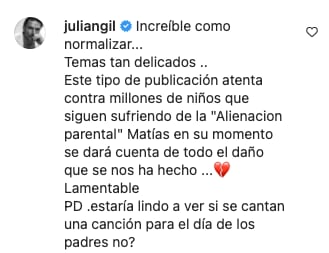 Julián Gil estalla contra revista que “normaliza” que Marjorie de Sousa lo aleje de su hijo