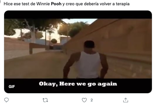 Usuarios comparten sus resultados sobre el test de patología de Pooh