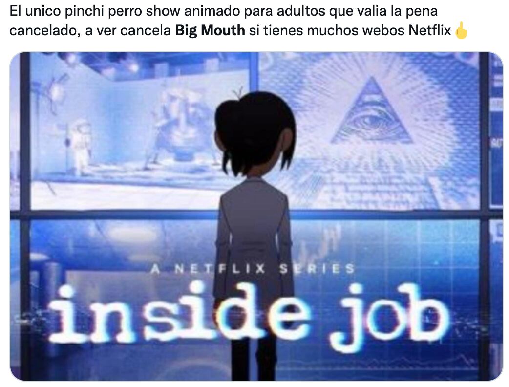 Fans de Inside Job prefieren que Big Mouth sea la serie cancelada