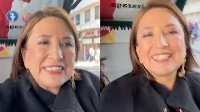 Xóchitl Gálvez viaja en ciclotaxi en centro de la CDMX