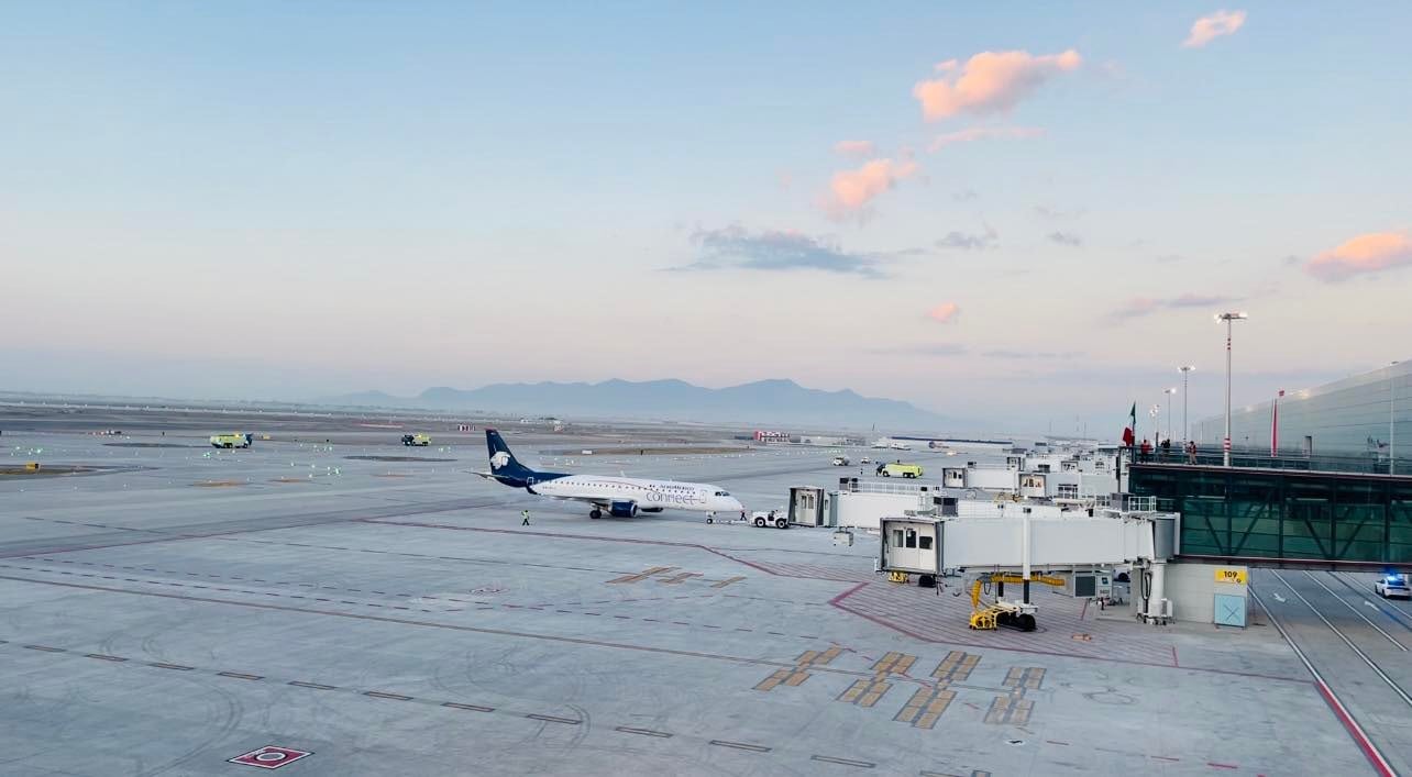 Aeromexico estrenó el AIFA - Aeropuerto Felipe Ángeles-, con un vuelo a Tabasco