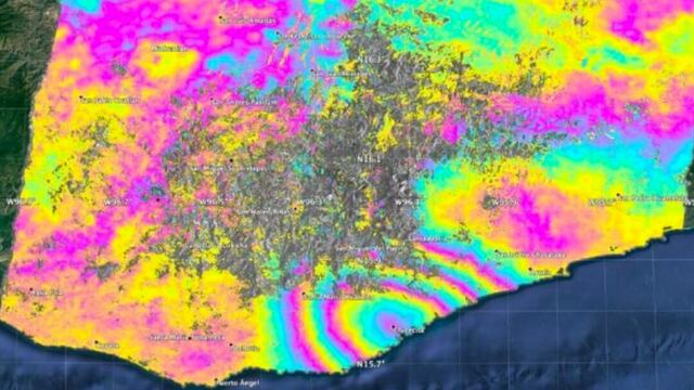 Mapa de desplazamiento de la NASA