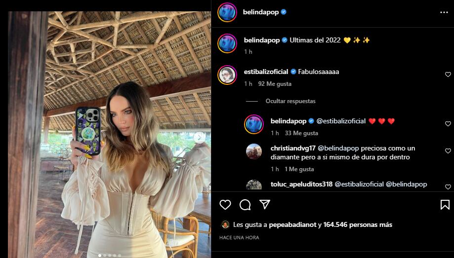 Estíbaliz Badiola elogia fotos de Belinda en Instagram