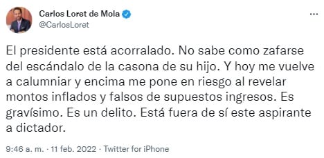 Tuit de Calos Loret de Mola