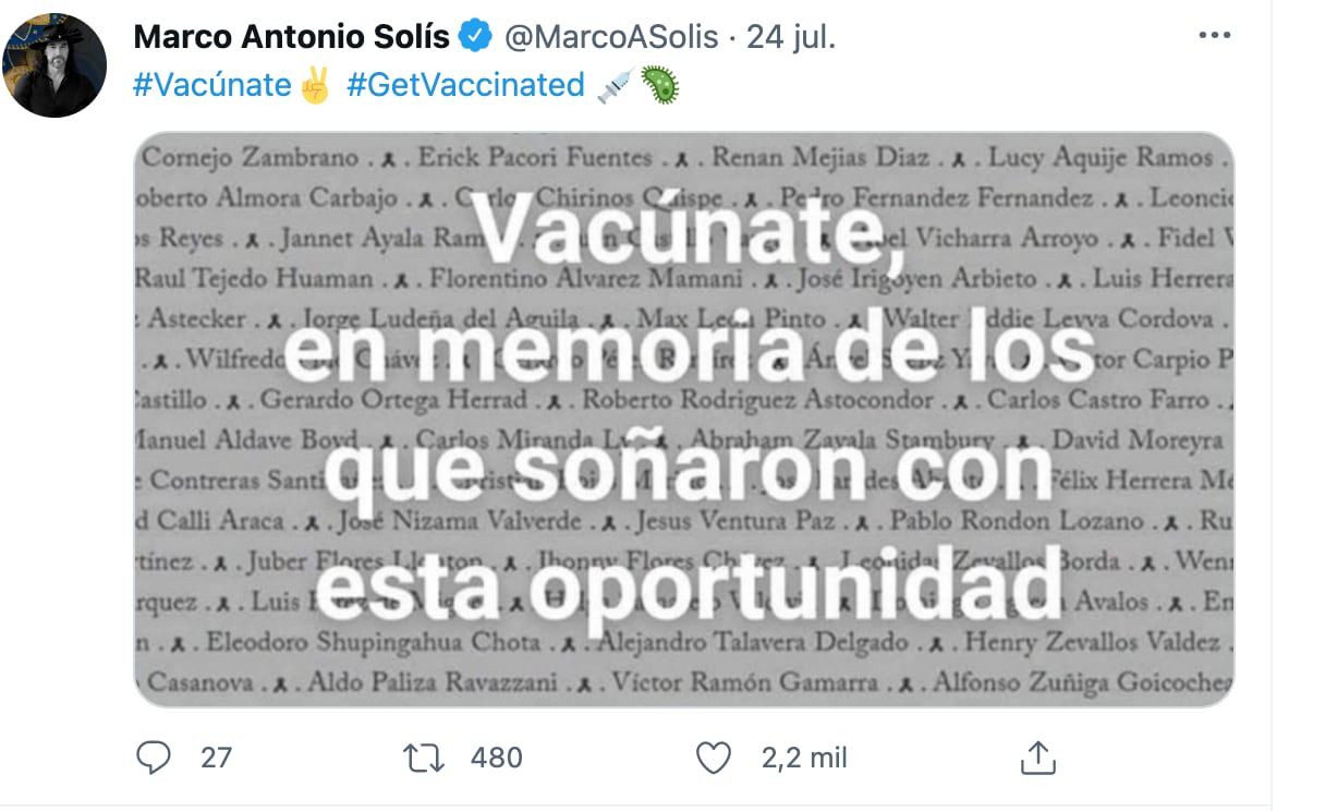 Comentario de Marco Antonio Solís