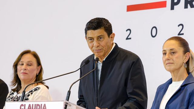 Salomón Jara con Claudia Sheinbaum