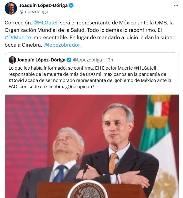 Hugo López-Gatell sería nombrado representante de México ante la OMS, según diferentes versiones