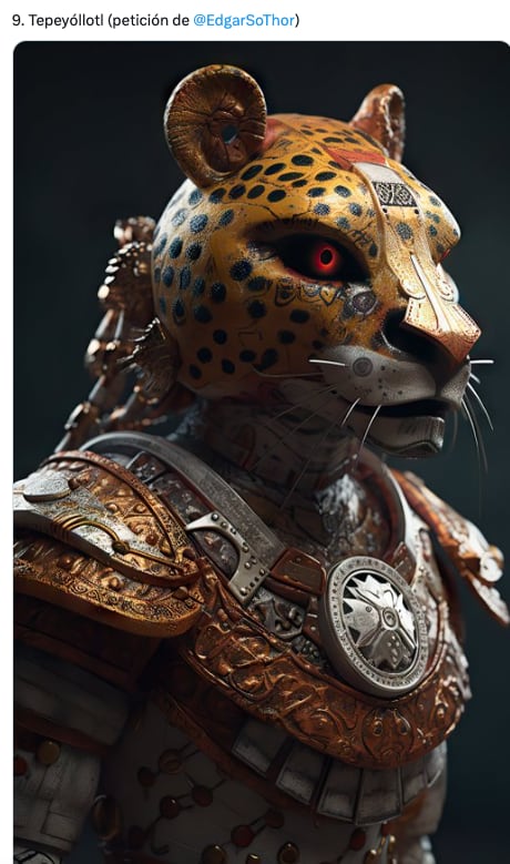 Inteligencia Artificial recrear a dioses mexicas como Caballeros del Zodiaco