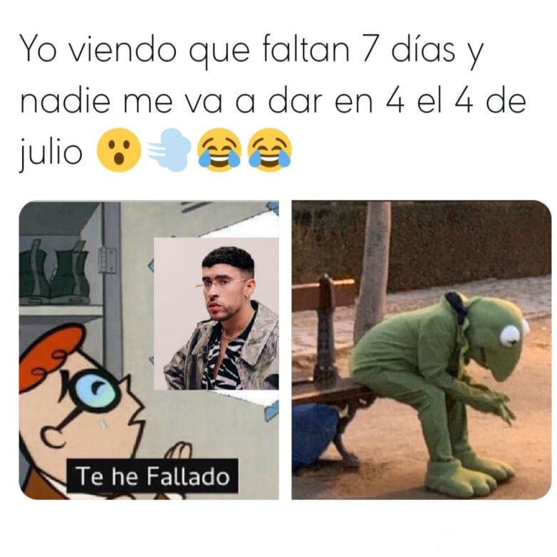 Tweet sobre 'Faltan 7' por canción de Bad Bunny.