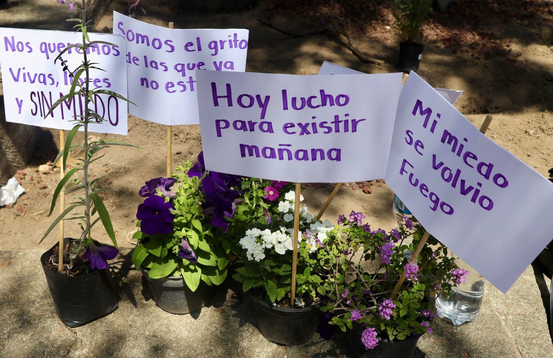Protesta contra feminicidios