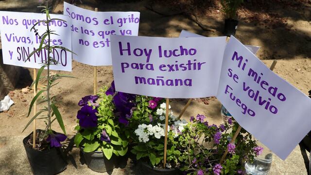 Protesta contra feminicidios