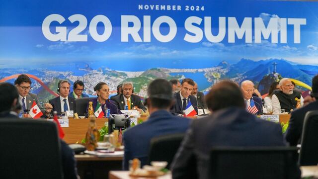 Claudia Sheinbaum, presidenta de México, durante su participación en el G20 Río Summit