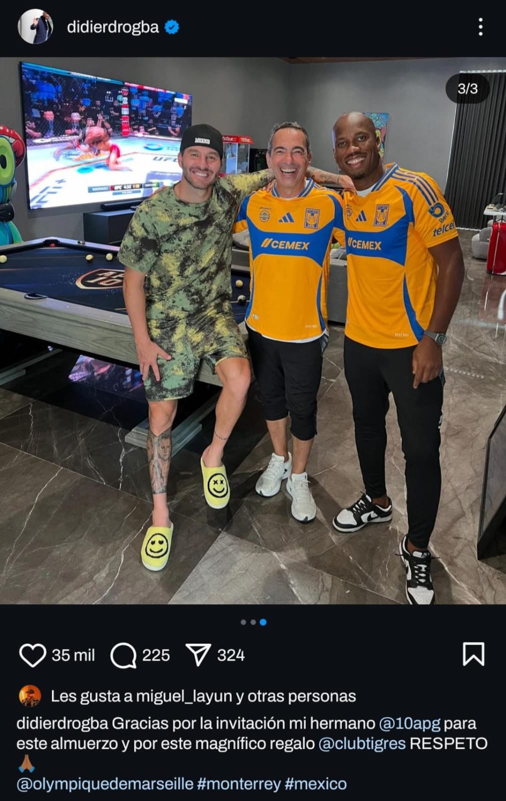 Gignac, Djorkaeff y Drogba.
