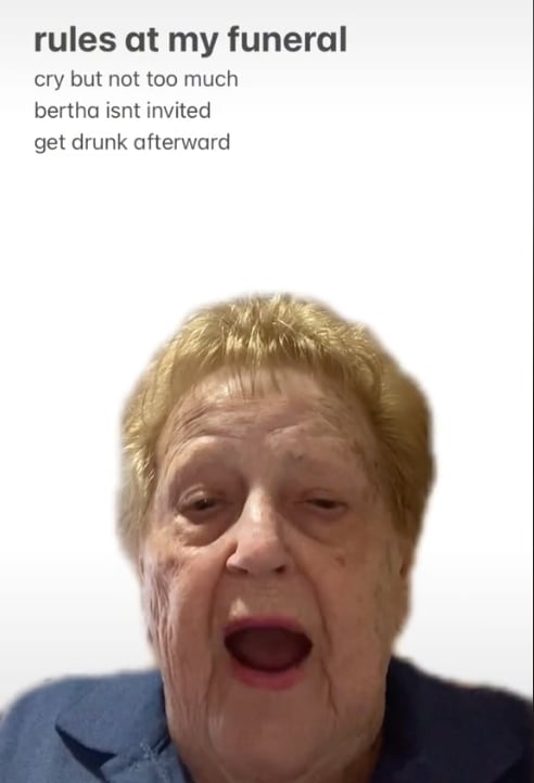 Usuaria de TikTok con reglas para su funeral