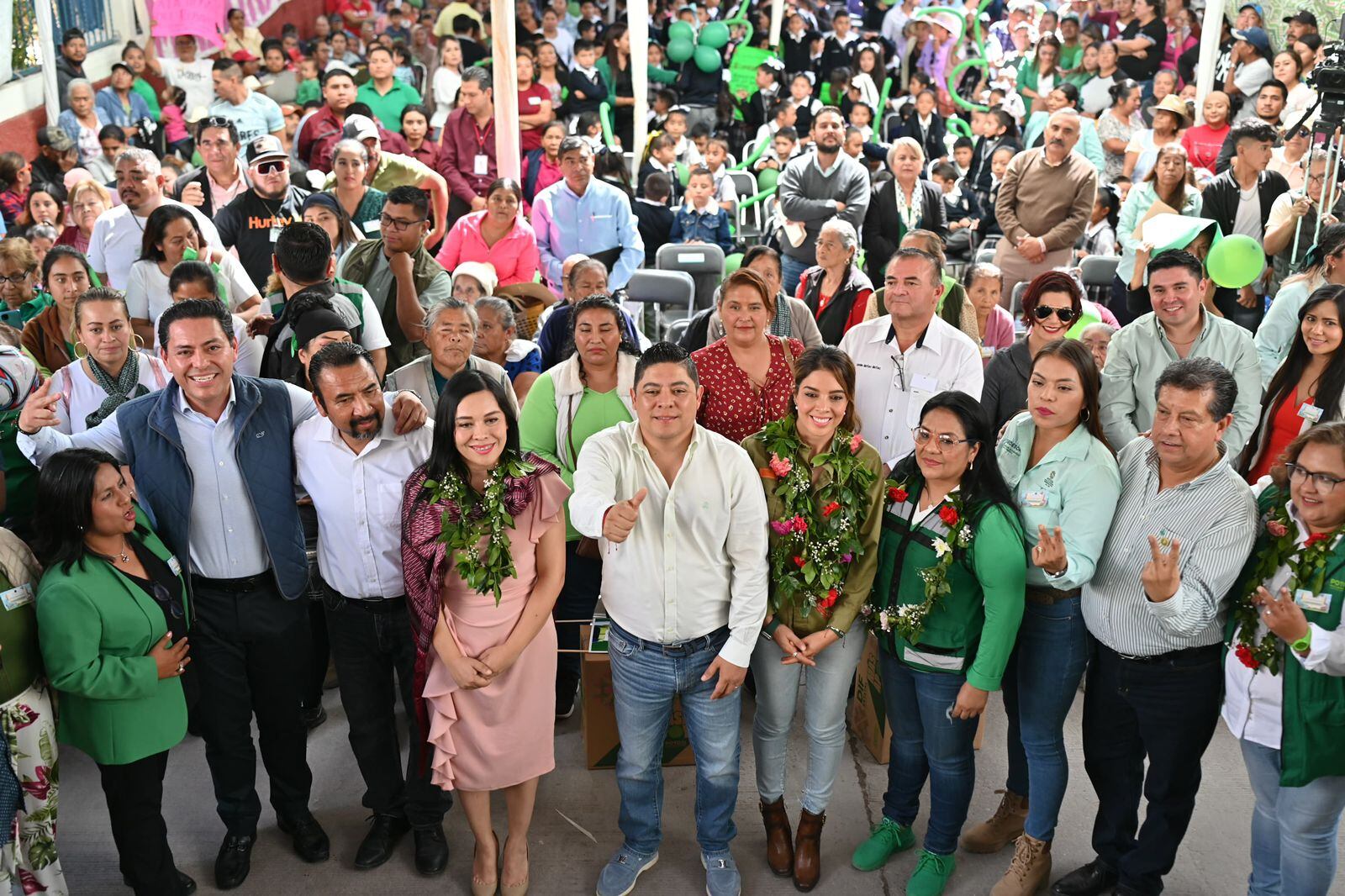 Ricardo Gallardo impulsa obras educativas en Santa María del Río