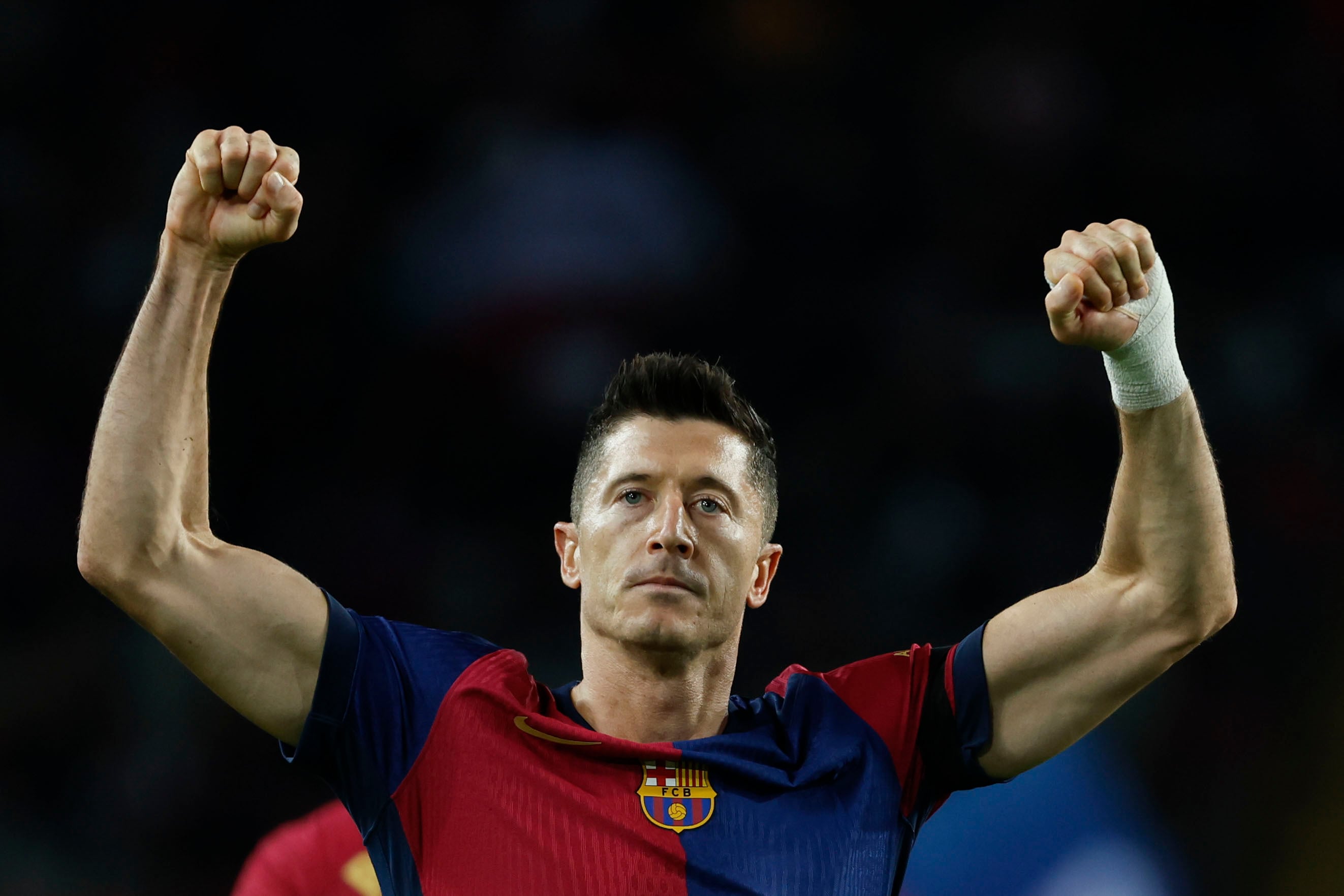 Robert Lewandowski con el FC Barcelona