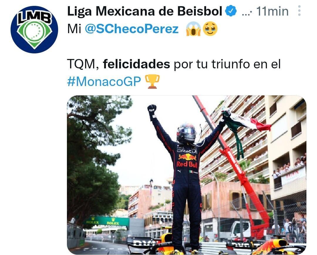 Felicitaciones a Checo Pérez