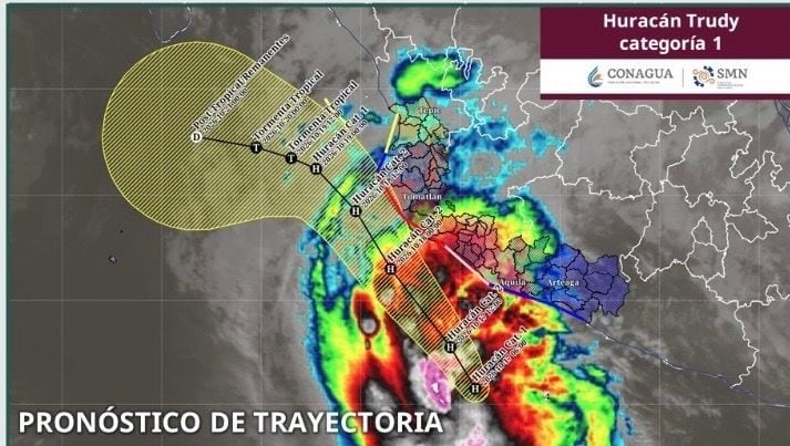 Huracán Trudy: estados afectados por lluvias