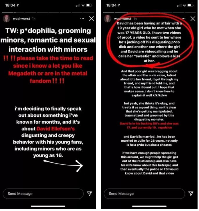 Acusación David Ellefson