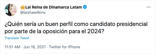 Pregunta de Laisha Wilkins para Elecciones 2024