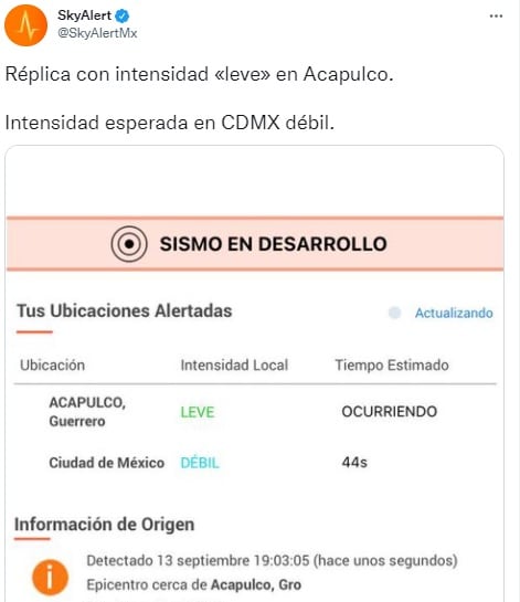 Alerta de sismo