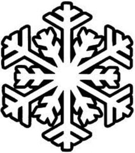 Copos de nieve, plantilla para imprimir