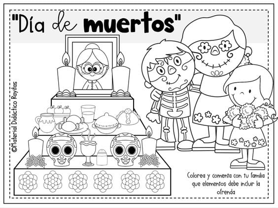 Altar de muertos, dibujos