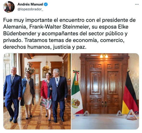 AMLO sobre el encuentro con el presidente de Alemania, Frank-Walter Steinmeier