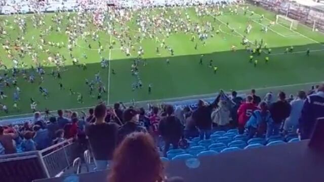 Celta B invasión de cancha (Foto: Captura de video)