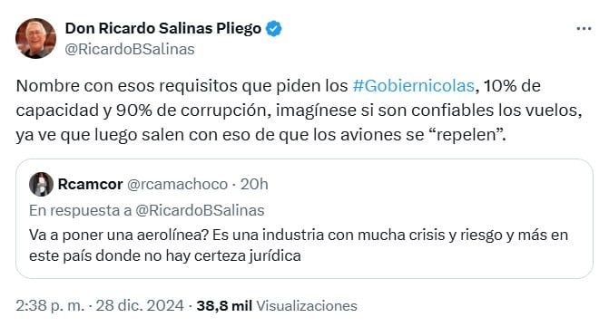 Ricardo Salinas Pliego va por una aerolínea tras la crisis de Elektra