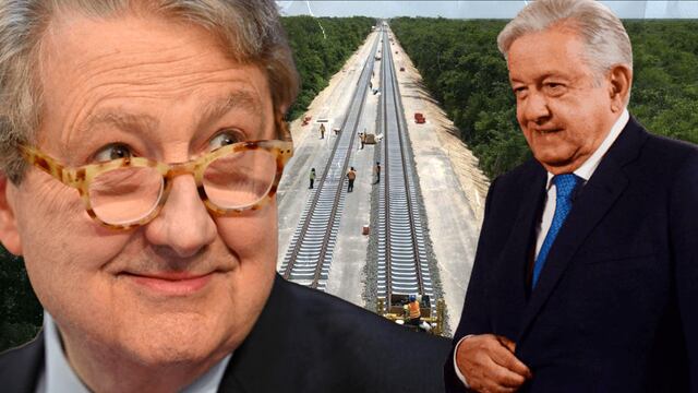 AMLO presume el Tren Maya a John Kennedy