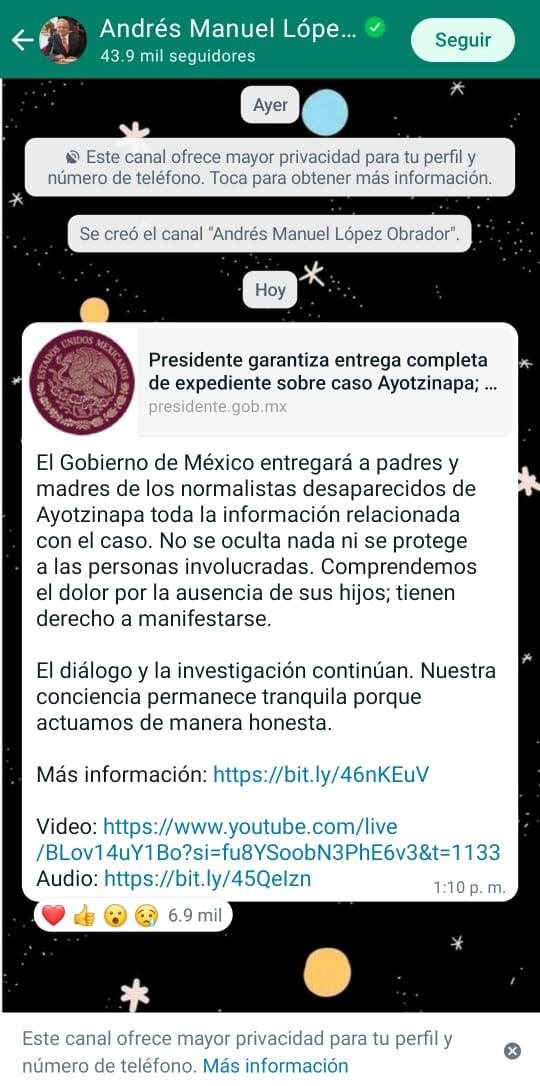 ¿Cómo unirme al canal de WhatsApp de AMLO? Paso a paso