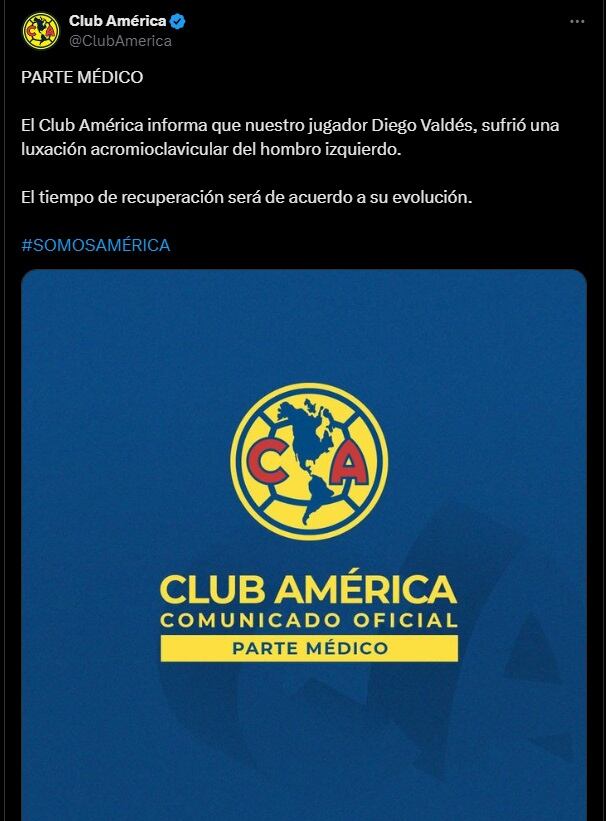 Parte médico Diego Valdés.