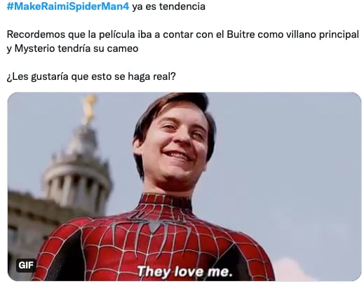 Fans piden una cuarta película de Spider-Man con Tobey Maguire