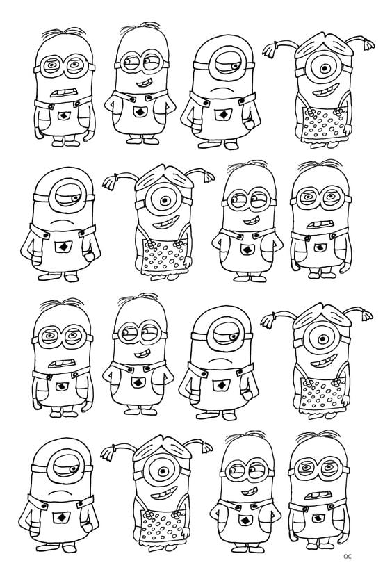 Dibujos de Minions de Mi Villano Favorito 4 para colorear