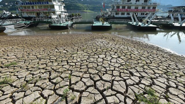 Yangtsé es el río más importante de China el cual enfrenta una dura sequía/ AFP/ China OUT