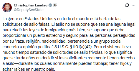 Christopher Landau, subsecretario de Estado