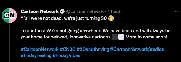 Cartoon Network se burla del rumor de su muerte.