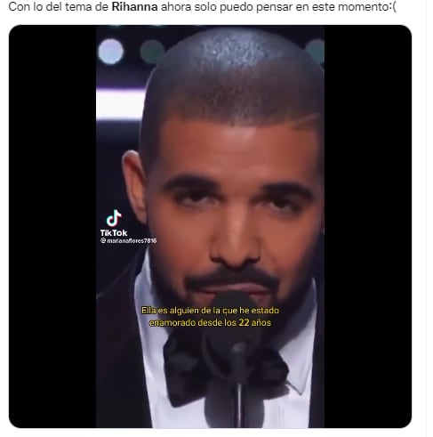 Drake reacciona a Rihanna soltera.