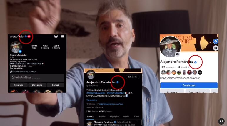 Estas son las redes sociales oficiales de Alejandro Fernández.