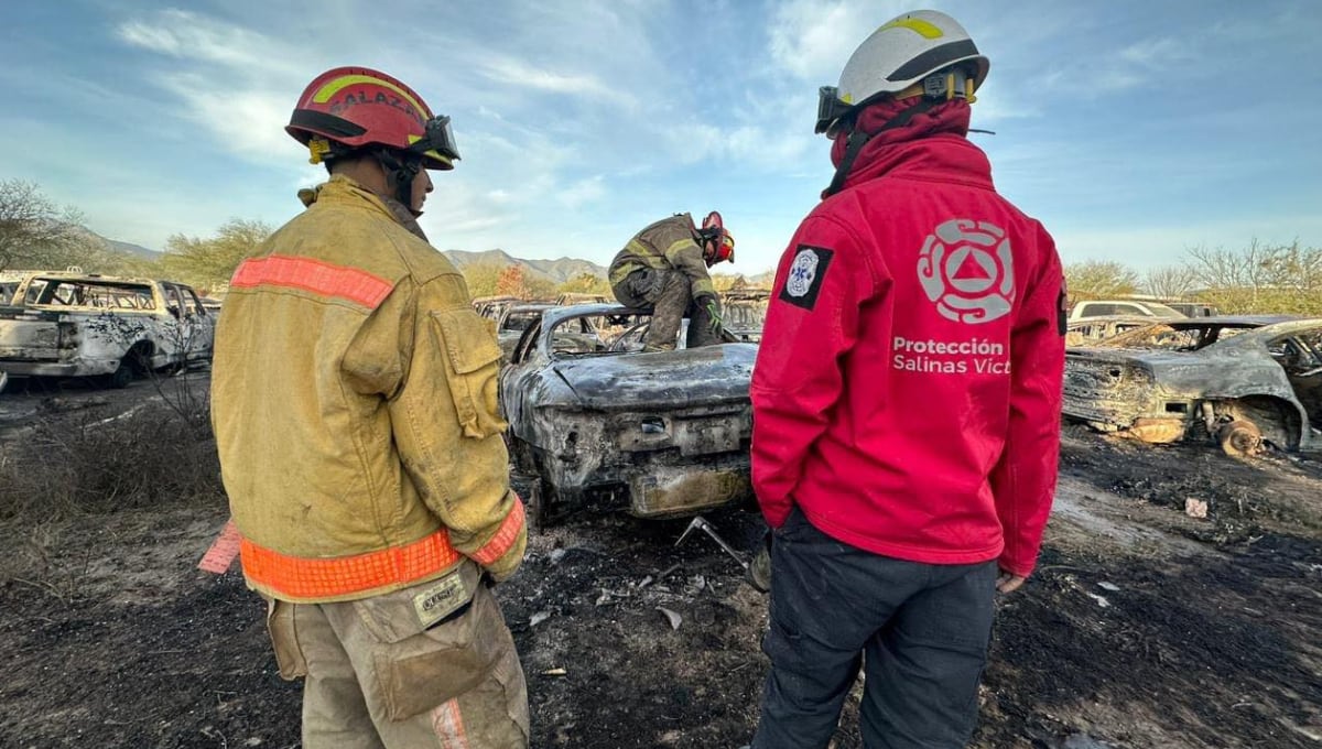 Trabajos contra incendios forestales en Nuevo León